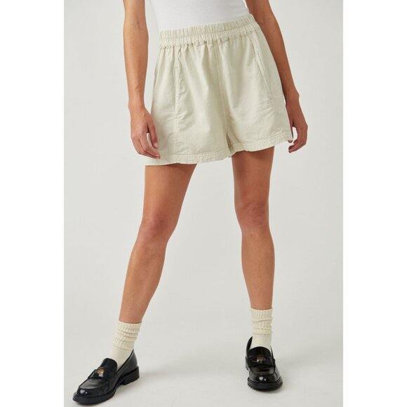 Free People High Waist Cream Shorts - Picture 1 of 8